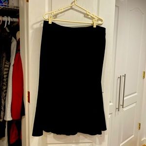 NYCC women’s long black flared skirt back zipper unlined size 16